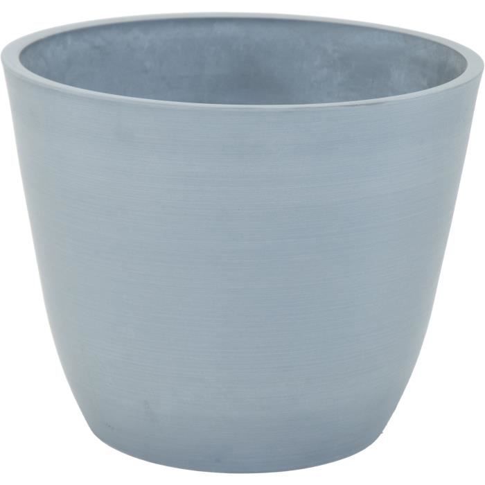 Vaso - MEGA COLLEZIONI - Ecostone Egg - Ø 31 cm - H 25,5 cm - Grigio