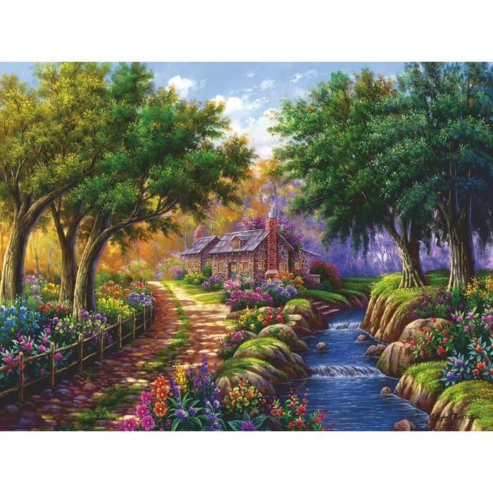 Ravensburger-Puzzle 1500p-Cottage by the river-Adulti e bambini dai 14 anni-Puzzle di qualità premium 80x60 cm-12000735