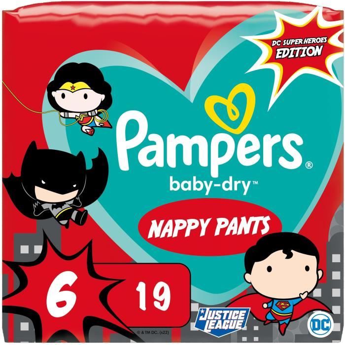 PAMPERS Baby-Dry Pants Taille 6 - 19 Couches-culottes