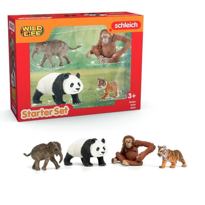 miei primi animali asiatici, figurine di animali, SCHLEICH 42736 Wild Life, 5 anni