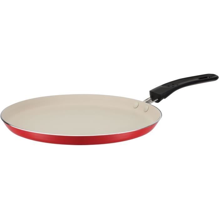 Image secondaire de Crepiere avec étaleur - GSW - 456715 - Aluminium - Extérieur rouge siliconé - 26 cm - Tous feux dont induction