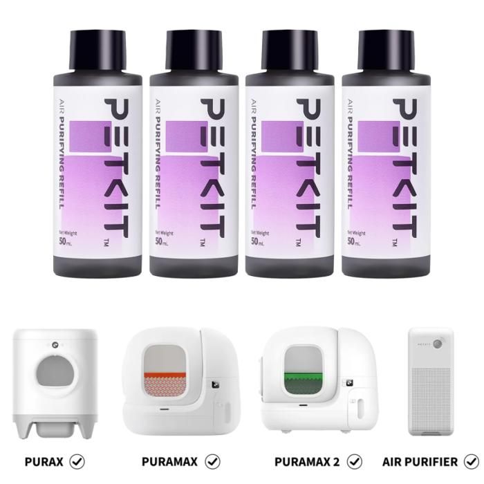Lot de 4 recharges purifiantes pour spray désodorisant PETKIT