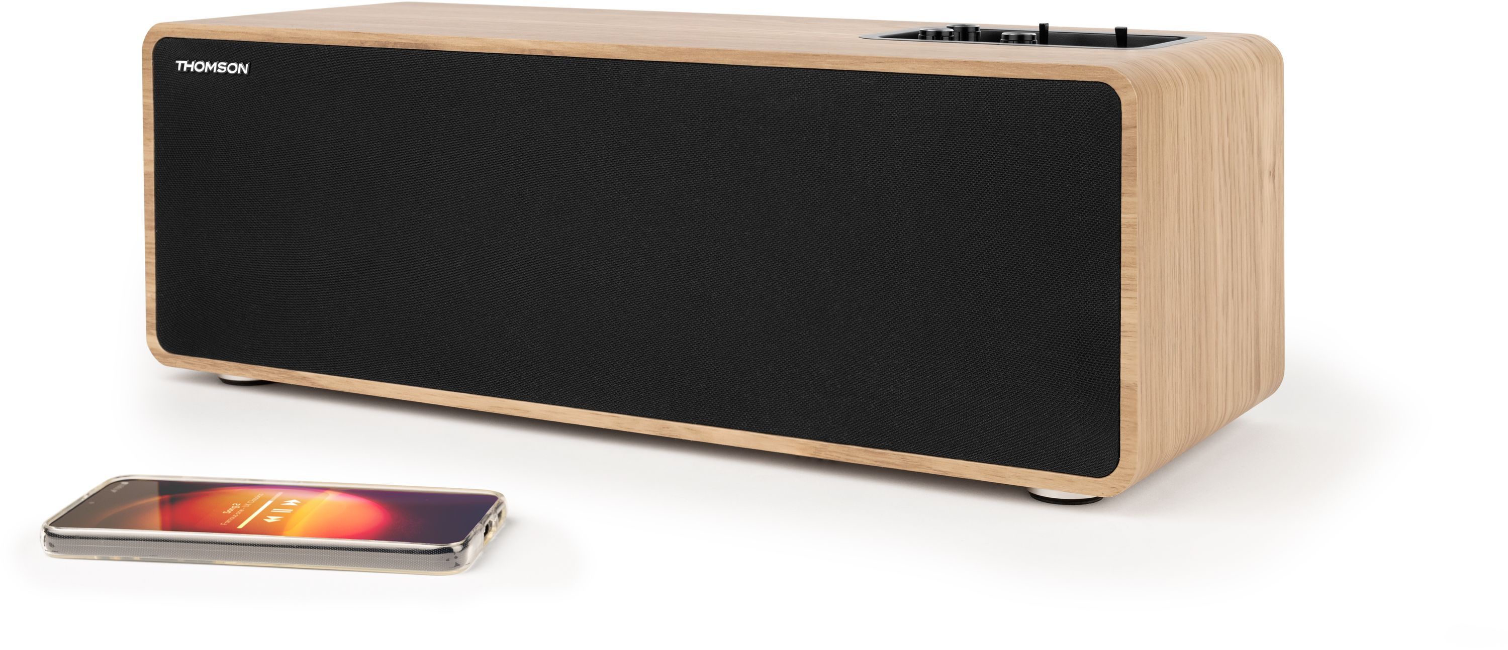 Enceinte bluetooth - THOMSON - Bois et noir