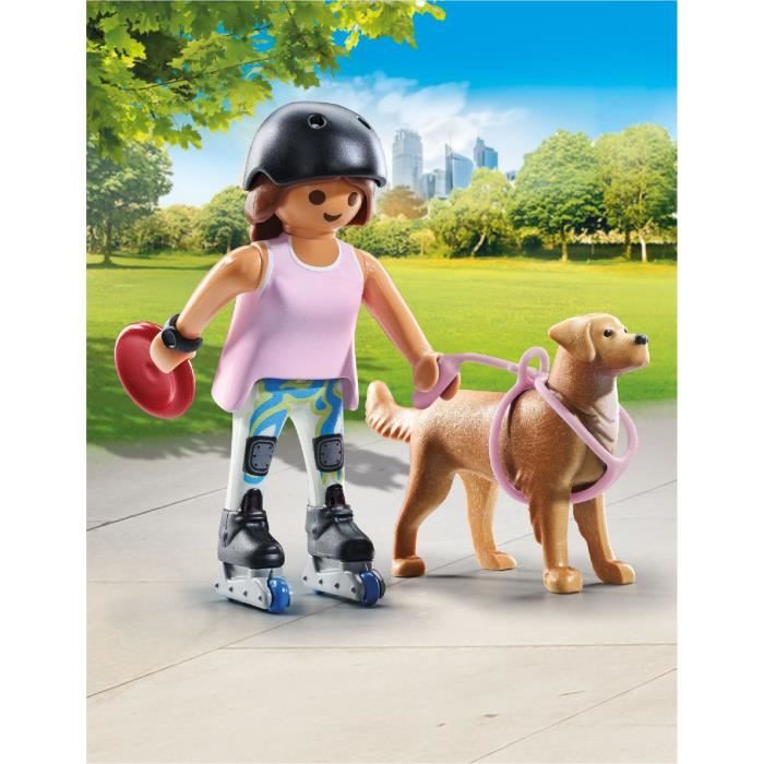 Image secondaire de PLAYMOBIL 71739 Jeune fille rolleuse avec Retriever