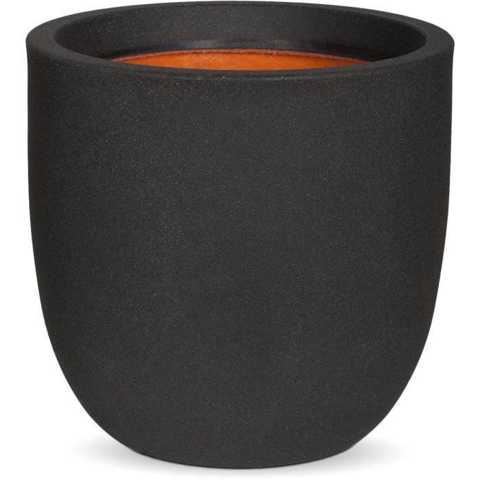 Vaso da fiori a sfera - CAPI EUROPE - SMOOTH NL - 35 x 34 cm - Nero