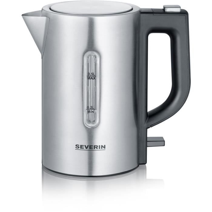 Severin WK3647 Kit Travel kettle - 0.5 L - 1100 W - Stainless steel and black