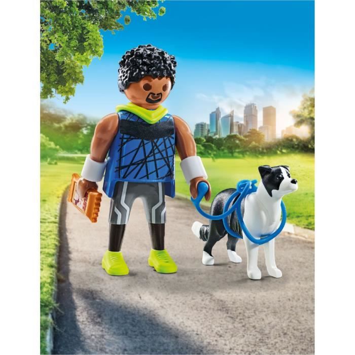 Image secondaire de PLAYMOBIL 71740 Homme sportif avec Border Collie