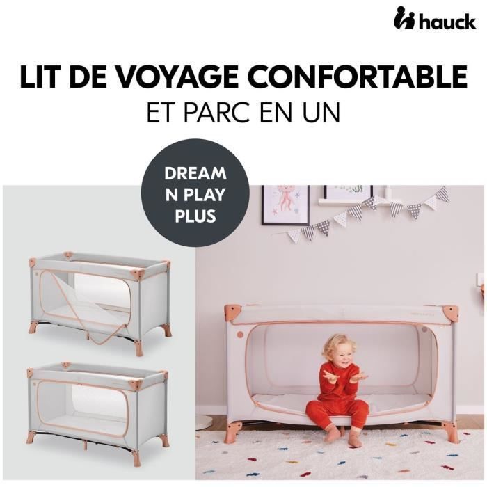 Image secondaire de Lit de voyage - HAUCK - DREAM N PLAY PLUS - 60 x 120 cm - Dès la naissance - Pliable - Dusty Cork