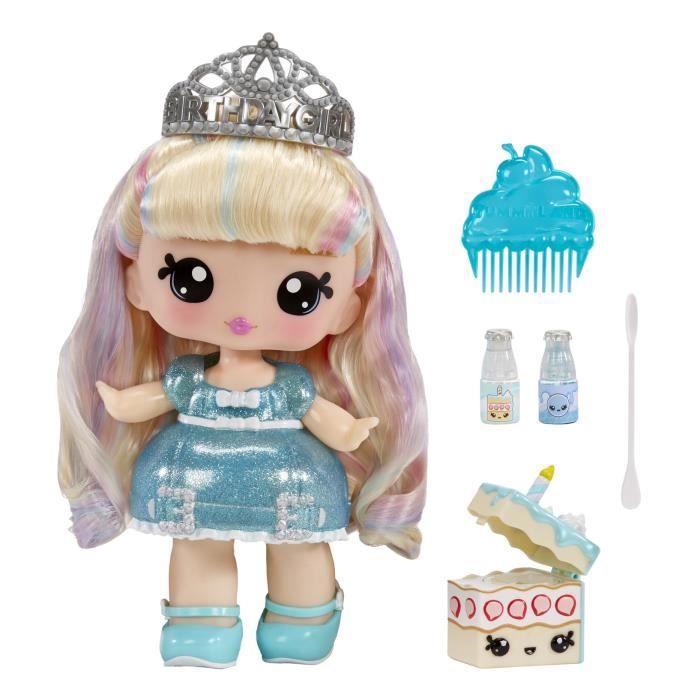Yummiland - Grande poupée 25 cm à coiffer et câliner - Animal de compagnie + baumes à lèvres parfumé - Callie - Dès 4 ans