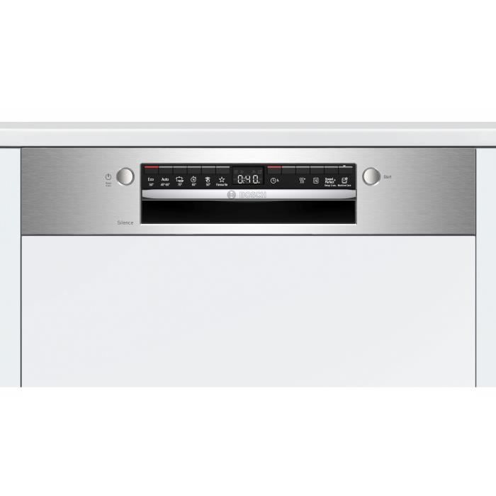 Lave-vaisselle encastrable BOSCH SGI4HTS31E SER4 - 12 couverts - Induction - L60cm - 46 dB - Bandeau Inox