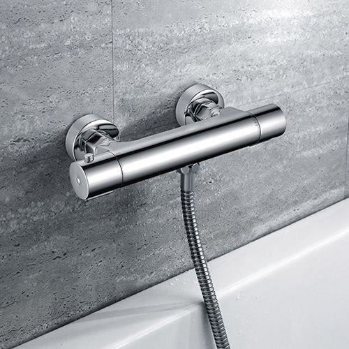Image secondaire de Mitigeur thermostatique de douche - EDOUARD ROUSSEAU - Garance 3 - Corps froid - Adapté a toute production d'eau chaude - Chromé