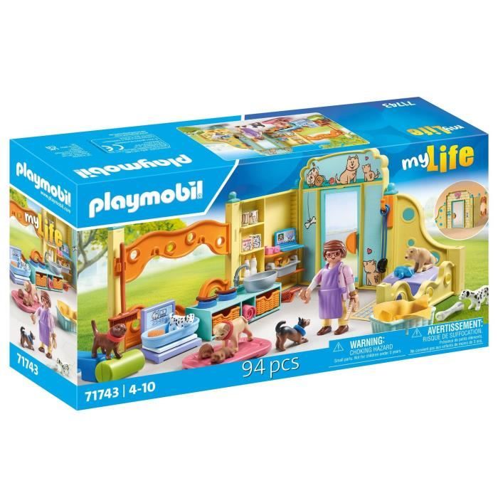 PLAYMOBIL 71743 Centre de soin : 8 chiens et soigneur