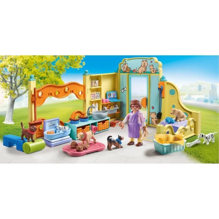 Image secondaire de PLAYMOBIL 71743 Centre de soin : 8 chiens et soigneur