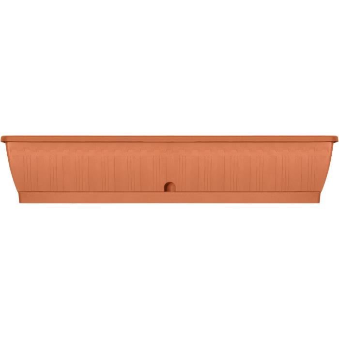 Jardiniere - GARDEN ID Terraflor - Terra 100 cm - Durabilità - Riserva d'acqua - Riciclato e riciclabile al 100% - Volume per le piante.