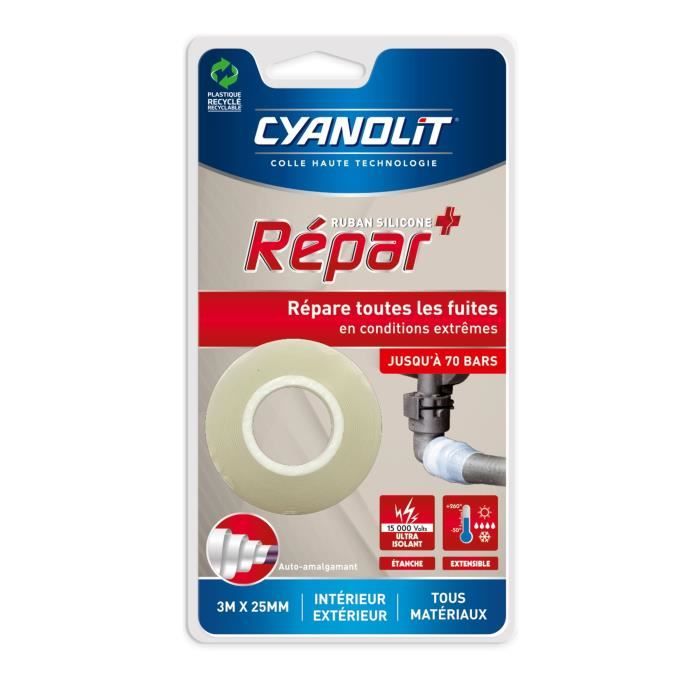 Nastro adesivo - CYANOLIT - Nastro in silicone - Autoagglomerante - Impermeabile - Resistente alle temperature estreme