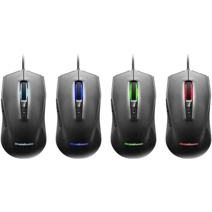LENOVO Souris Gaming USB - Ideapad Gaming M100 RGB - 1600 DPI - Boutons tranche gauche / Changement de DPI