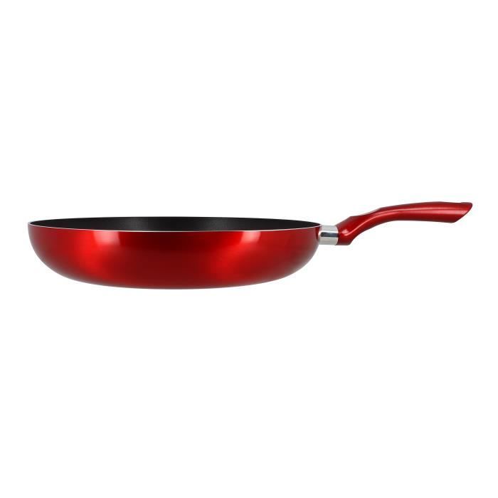TheKitchenette Poele 32 cm - Rouge - Aluminium - Tous feux dont induction