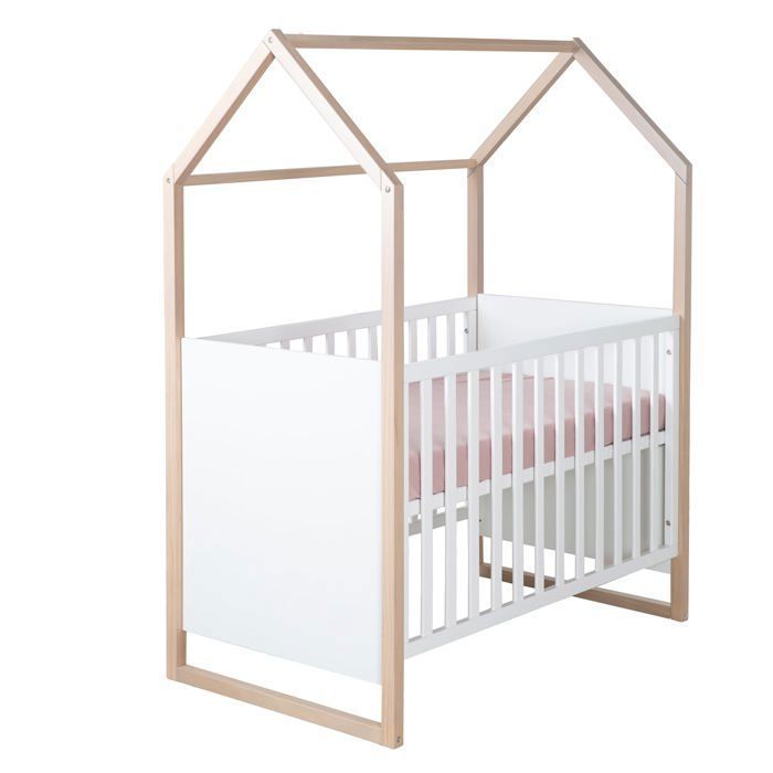 Image secondaire de Lit bébé 2-en-1 Cabane ROBA - 60 x 120 cm - Chêne et Blanc