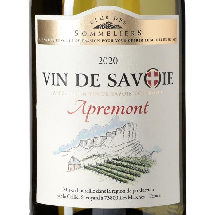 Club des Sommeliers 2020 Apremont - Vin blanc de Savoie
