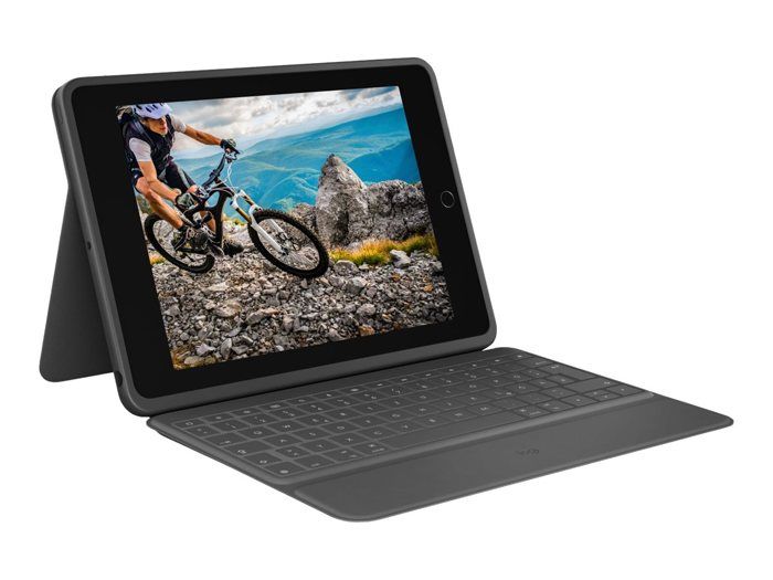Custodia per tastiera ultraprotettiva - LOGITECH - Rugged Folio - Per iPad (7a, 8a, 9a e 10a generazione) - Colore Oxford