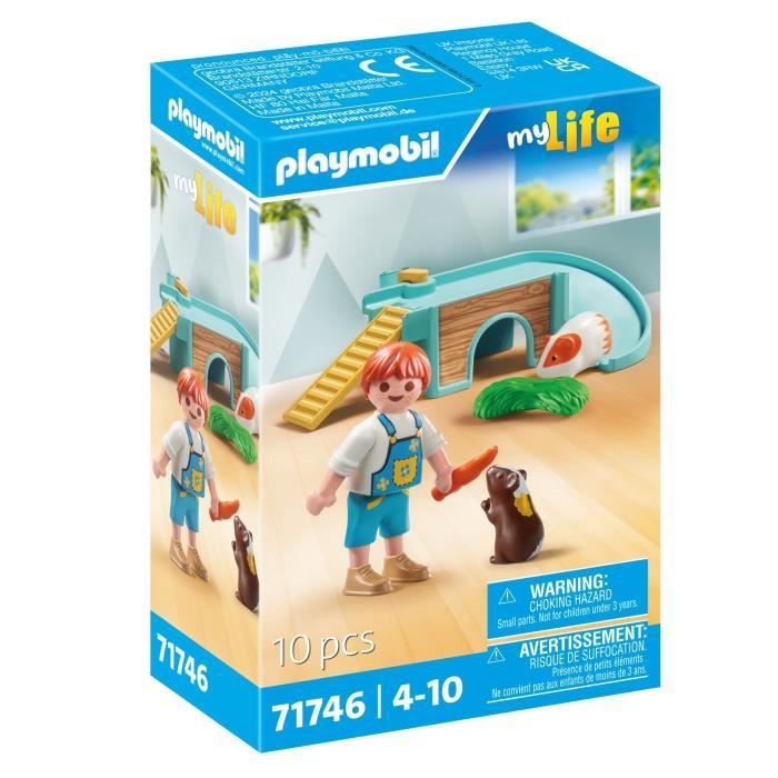 PLAYMOBIL 71746 Enfant 2 cochons d'Inde et accessoires