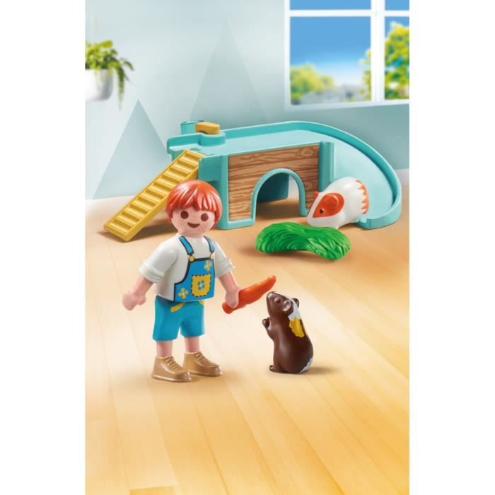 Image secondaire de PLAYMOBIL 71746 Enfant 2 cochons d'Inde et accessoires