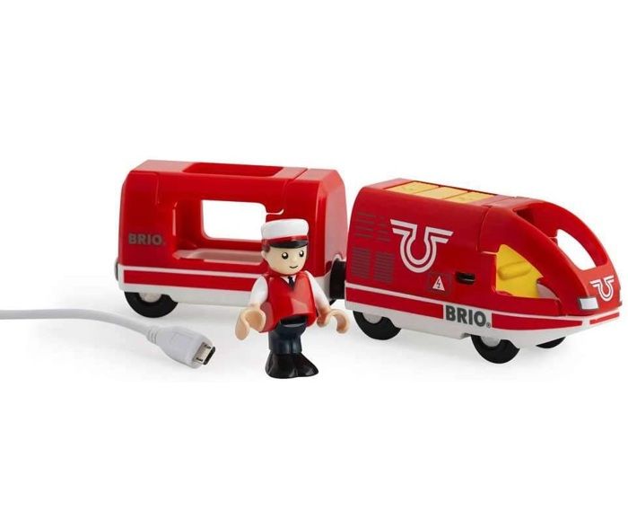 Brio World Train de Voyageur Rechargeable + cable USB - Accessoire Circuit de train en bois - Ravensburger - Mixte des 3 ans - 33746