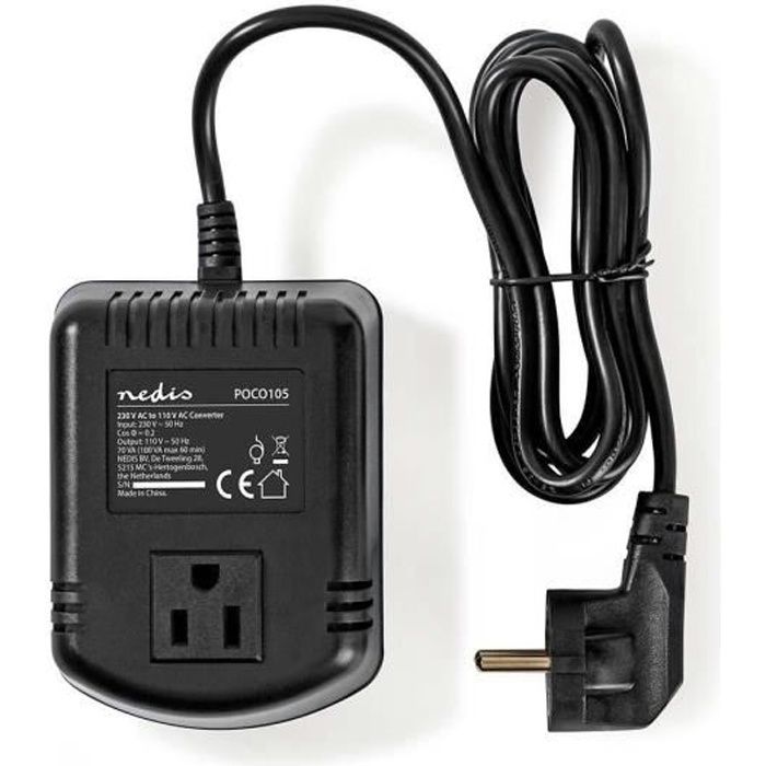 NEDIS Convertisseur d'alimentation 230 V c.c. - 110 V c.a. - 100 W