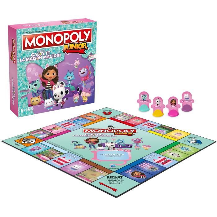 Image secondaire de Jeu de société - WINNING MOVES - Monopoly Junior Gabby et la Maison Magique - Version enfant Gabby's Dollhouse