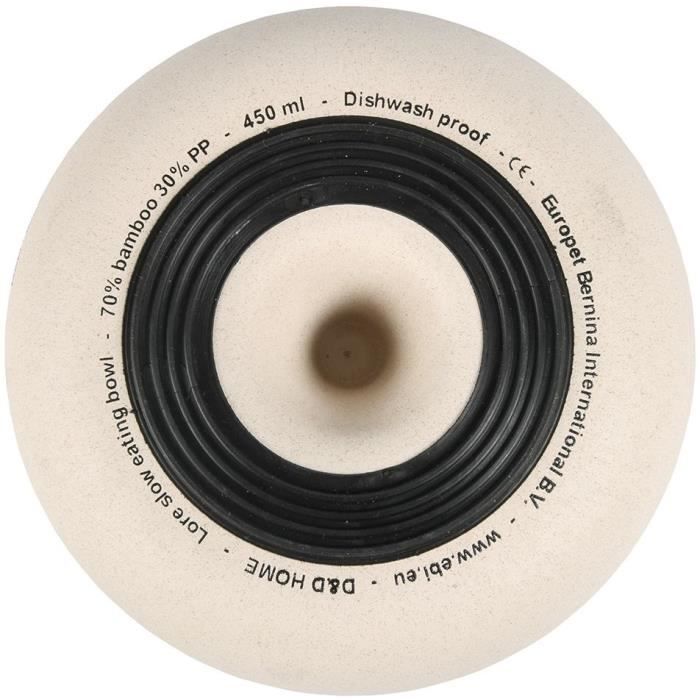 D&D Chien Lore Mangeoire Anti-Glouton gris 13,7x13,7x4,8cm 0,17Kg