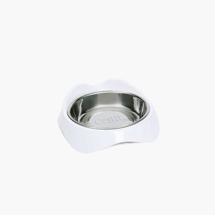 Gamelle pour chat - CATIT - PIXI - 200ml - Bols en acier inoxydable amovibles - Blanc