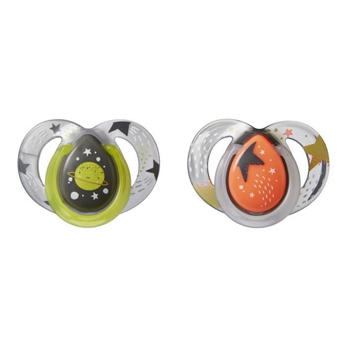 TOMMEE TIPPEE Sucette Night - Lot de 2 - 6 - 18 mois