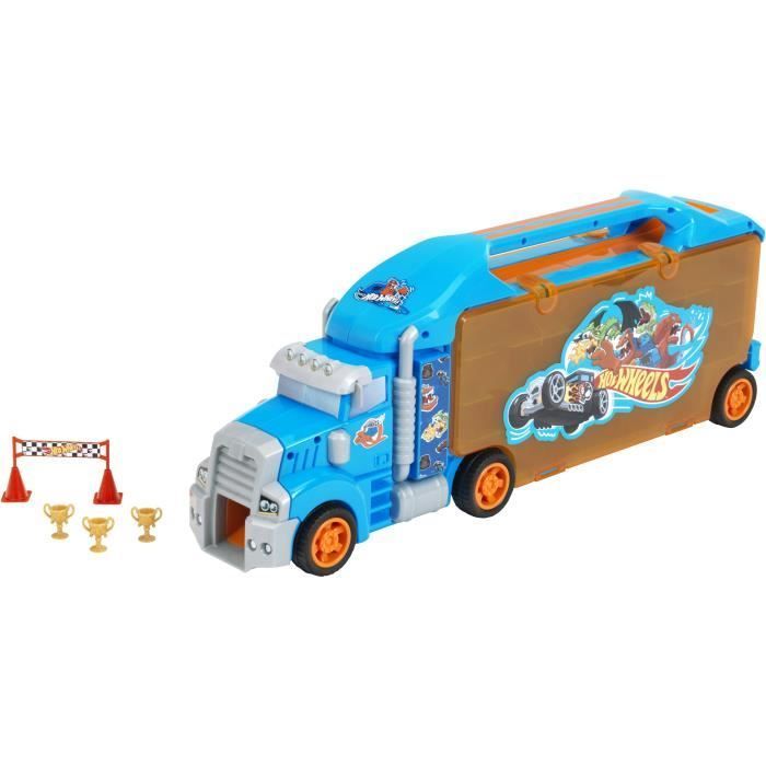 Image secondaire de Grand camion de transport de véhicules miniatures - KLEIN - 2474 - Hot Wheels avec accessoires - Des 3 ans