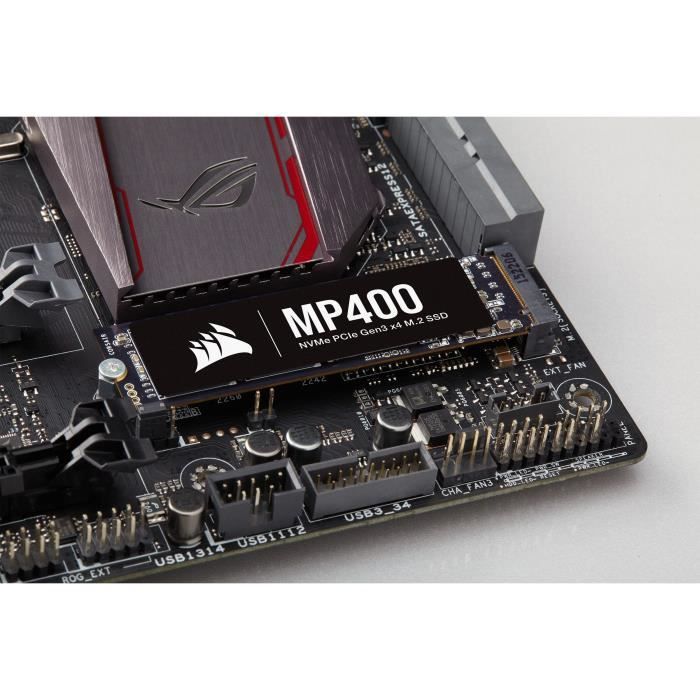 CORSAIR - SSD Interne - MP400 - 1To - M.2 Nvme PCIe (CSSD-F1000GBMP400R2)