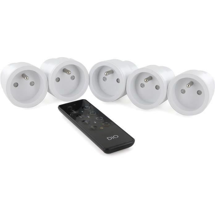 Kit de enchufes conectados - DiO CONNECTED HOME - 5 enchufes nano-FR - Con mando a distancia