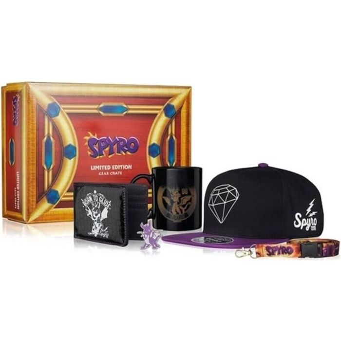 Coffert Cadeau Spyro - 1 Casquette + Mug + Porte-Feuille + Porte clés - Exquisite Gaming