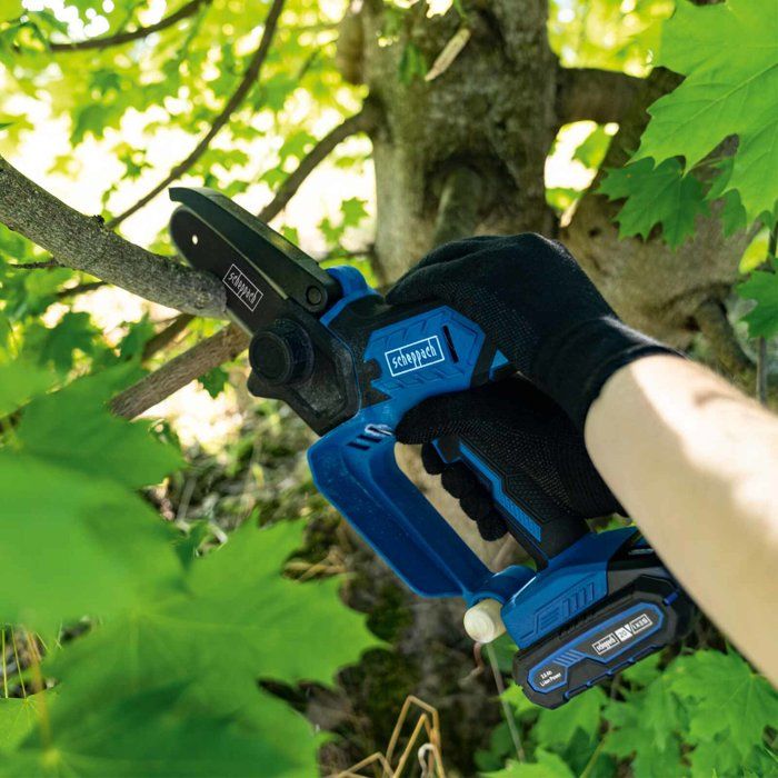 Image secondaire de Scie de jardin sans fil SCHEPPACH C-PS100-X avec 2 batteries 20V et chargeur