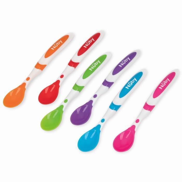 Image secondaire de Lot de 6 cuilleres de sevrage - NUBY - Multicolore
