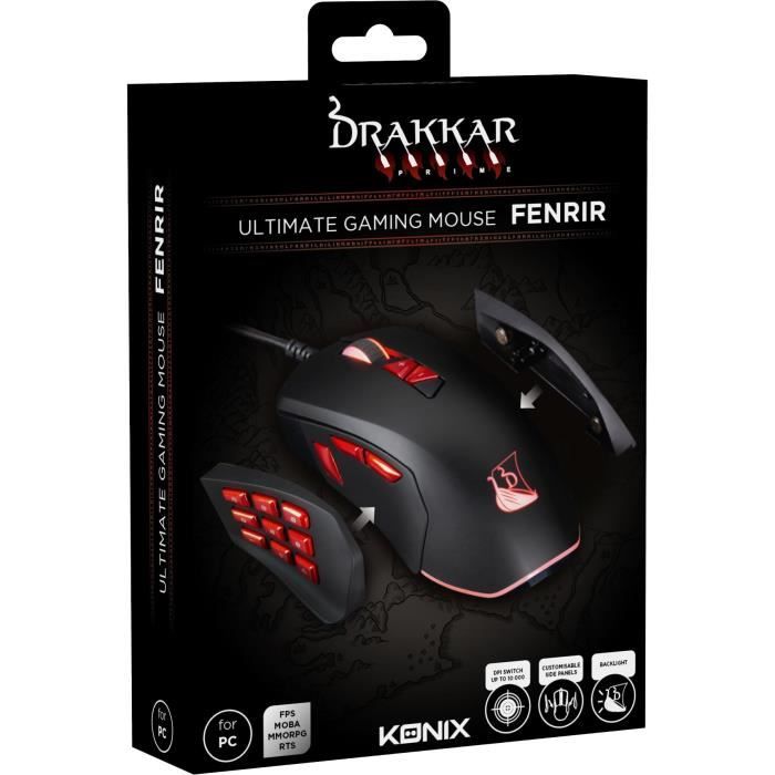 Souris Gaming M-50 Fenrir Konix Drakkar