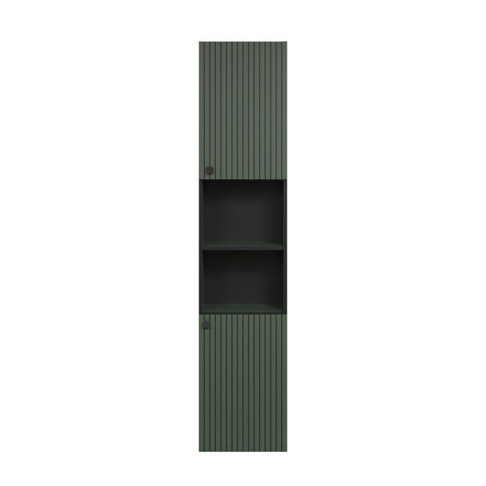 Bathroom column - Sage green and black decor - L40 x H186 x D31cm - PURE BLISS