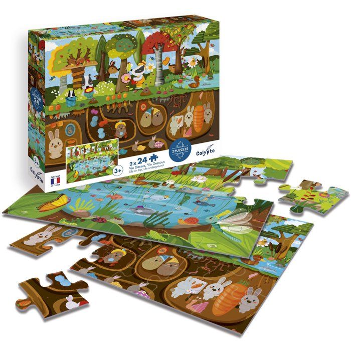 Image secondaire de Puzzles La Vie Dessus / Vi Dessous - 24 pièces pour enfants