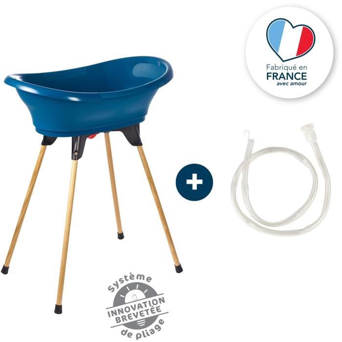 THERMOBABY Kit de bain VASCO : Baignoire + pieds + tuyau de vidange - Bleu océan
