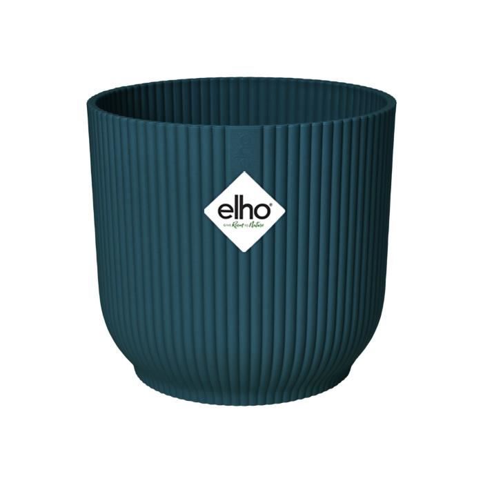 ELHO Vibes Fold Vaso da fiori rotondo Wheels 35 - Blu - Ø 35 x H 32 cm - interno - 100% riciclato