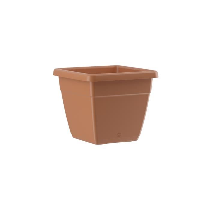 PoeTIC - Bac My City Garden carré 35 terre cuite - 34 x 34 x 30 cm - 20L