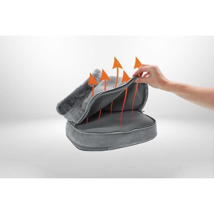 LANAFORM 2 EN 1 SHIASTU - Appareil de massage - 4 tetes rotatives a double sens - 2 intensités de massage et de chauffe