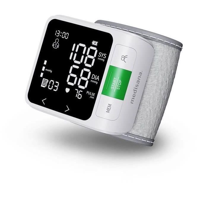 Tensiometre de poignet connecté - MEDISANA - BW 360 - 1,5 V - Dispositif médical certifié - Blanc
