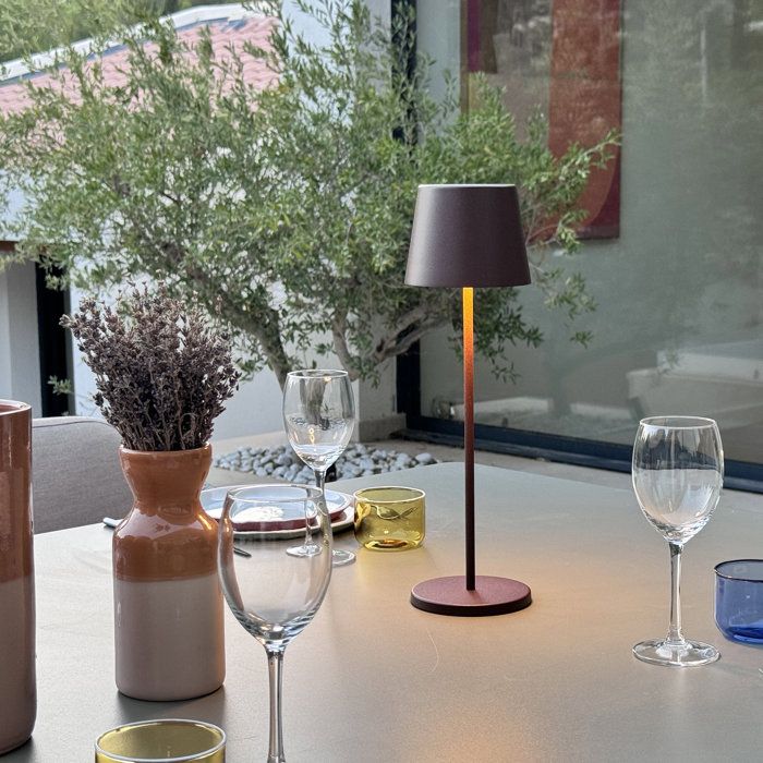 Image secondaire de Lampe de Table Sans Fil LUMISKY KELLY VINTAGE en Aluminium Marron - LED Dimmable