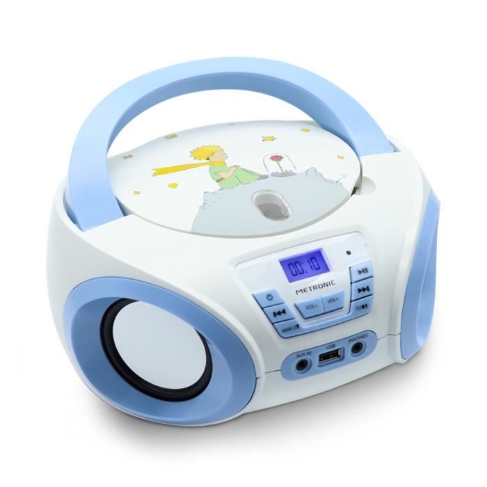 METRONIC Le Petit Prince Radio Lecteur CD avec port USB et entrée audio - Bleu