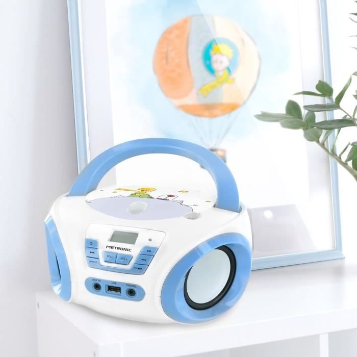 METRONIC Le Petit Prince Radio Lecteur CD avec port USB et entrée audio - Bleu