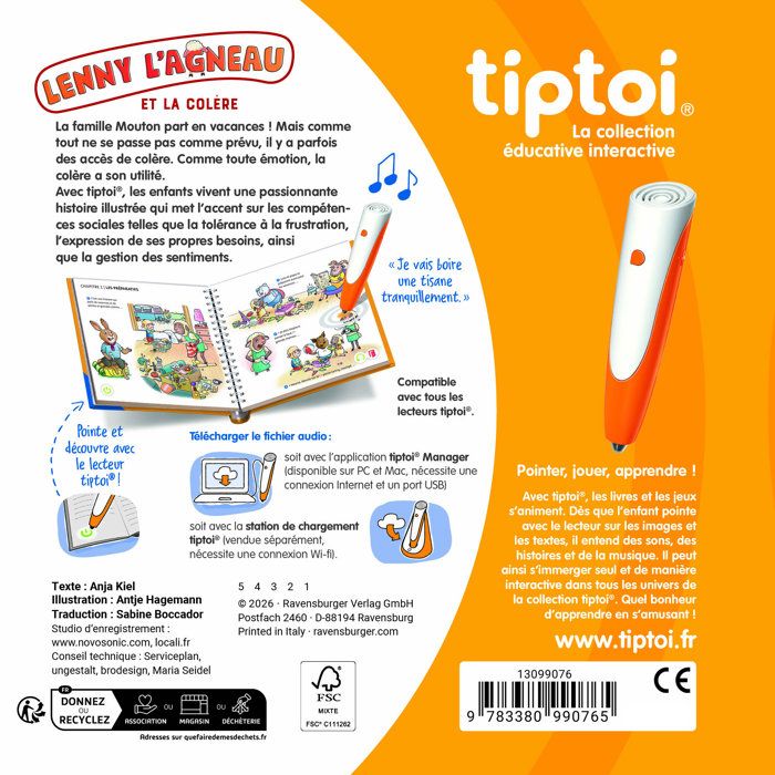 Image secondaire de Livre interactif tiptoi - Lenny l'agneau et la colère - Jeu éducatif électronique
